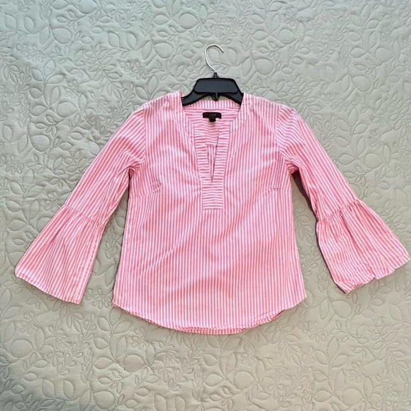 J. Crew Tops - J.Crew Pink Striped Top